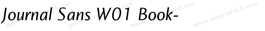 Journal Sans W01 Book字体转换